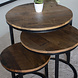 Lizzely Garden & Living Table basse en 3 parties en bois de manguier Jaell style industriel Lizzely Garden & Living Table basse en 3 parties en bois de manguier Jaell style industriel