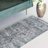 Lizzely Garden & Living Tapis vintage 70x140cm blanc bleu clair oriental avec motifs