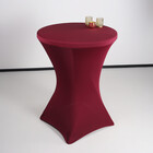 Housse pour table haute mange debout 80cm rouge bordeaux