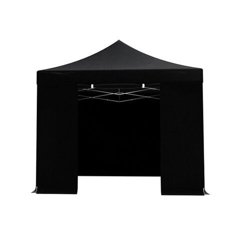 Lizzely Garden & Living Tonnelle de jardin Easy Up pliable semi prof 3x3m noir (tubes en aluminium 30mm)
