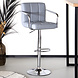Lizzely Garden & Living Tabouret de Bar Anel simili cuir gris clair avec accoudoirs Lizzely Garden & Living Tabouret de Bar Anel simili cuir gris clair avec accoudoirs