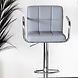 Lizzely Garden & Living Tabouret de Bar Anel simili cuir gris clair avec accoudoirs Lizzely Garden & Living Tabouret de Bar Anel simili cuir gris clair avec accoudoirs