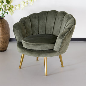 Lizzely Garden & Living Fauteuil enfant Belle vert foncé canapé 1 place