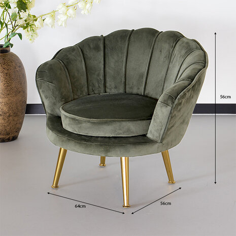 Lizzely Garden & Living Fauteuil enfant Belle vert foncé canapé 1 place