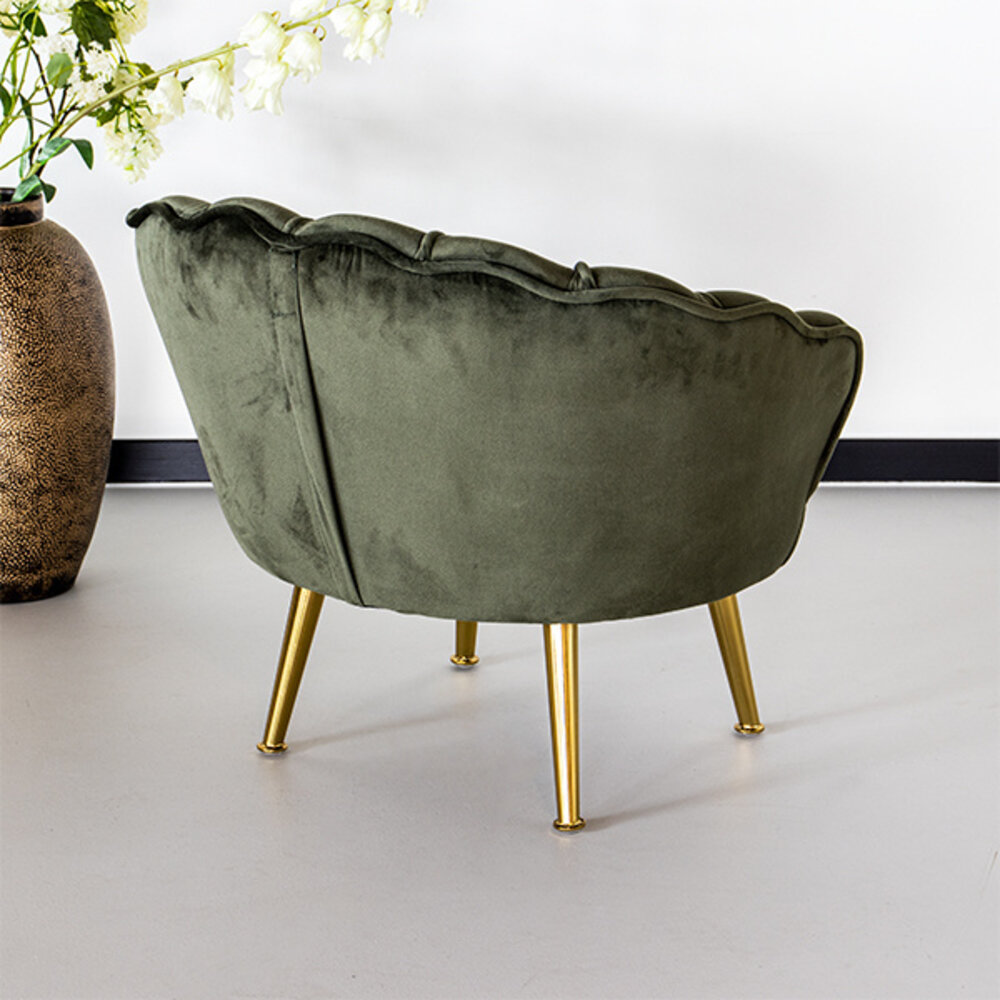 Fauteuil enfant Belle vert foncé canapé 1 place