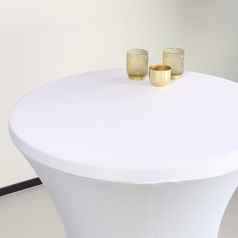 Lizzely Garden & Living Housse pour table haute mange debout 80cm blanc