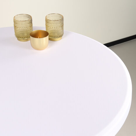 Lizzely Garden & Living Housse pour table haute mange debout 80cm blanc