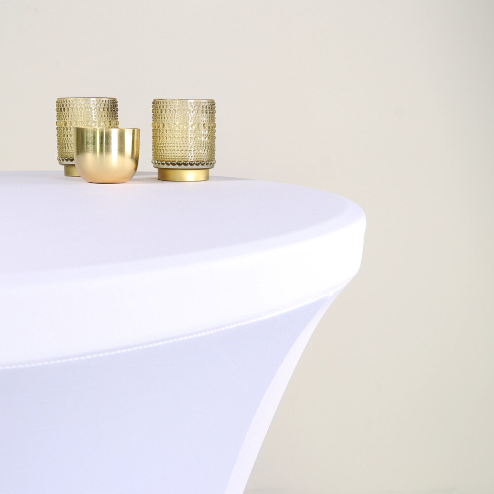 Housse pour table haute mange debout 80cm blanc