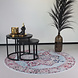 Lizzely Garden & Living Tapis rond vintage 140cm blanc rouge oriental avec motifs Lizzely Garden & Living Tapis rond vintage 140cm blanc rouge oriental avec motifs