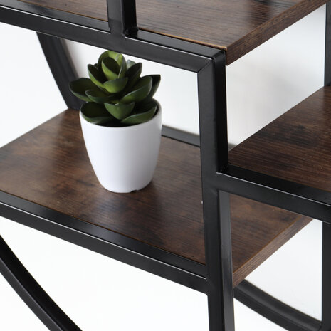 Lizzely Garden & Living Etagère murale industrielle Hilde 76x20x76cm décoration murale Lizzely Garden & Living Etagère murale industrielle Hilde 76x20x76cm décoration murale