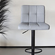 Lizzely Garden & Living Tabouret de bar Anel avec dossier simili cuir gris avec pieds noirs Lizzely Garden & Living Tabouret de bar Anel avec dossier simili cuir gris avec pieds noirs