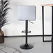 Lizzely Garden & Living Tabouret de bar Anel avec dossier simili cuir gris avec pieds noirs Lizzely Garden & Living Tabouret de bar Anel avec dossier simili cuir gris avec pieds noirs