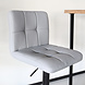 Lizzely Garden & Living Tabouret de bar Anel avec dossier simili cuir gris avec pieds noirs Lizzely Garden & Living Tabouret de bar Anel avec dossier simili cuir gris avec pieds noirs