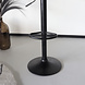 Lizzely Garden & Living Tabouret de bar Anel avec dossier simili cuir gris avec pieds noirs Lizzely Garden & Living Tabouret de bar Anel avec dossier simili cuir gris avec pieds noirs