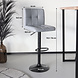 Lizzely Garden & Living Tabouret de bar Anel avec dossier simili cuir gris avec pieds noirs Lizzely Garden & Living Tabouret de bar Anel avec dossier simili cuir gris avec pieds noirs
