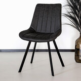 Lizzely Garden & Living Chaise de salle à manger Susta noir