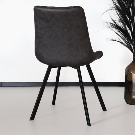 Lizzely Garden & Living Chaise de salle à manger Susta noir