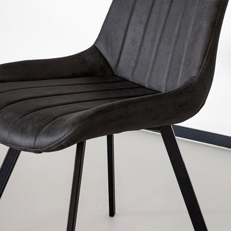 Lizzely Garden & Living Chaise de salle à manger Susta noir