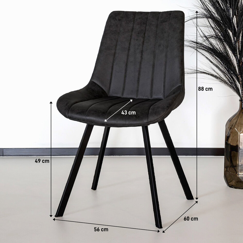 Chaise de salle à manger Susta noir