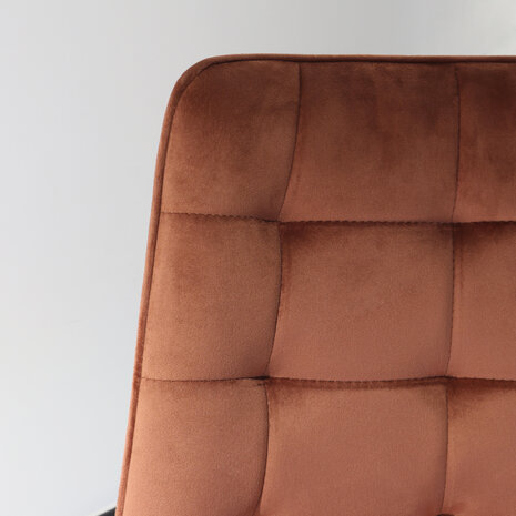 Lizzely Garden & Living Chaise de salle à manger De Vince velours marron Lizzely Garden & Living Chaise de salle à manger De Vince velours marron