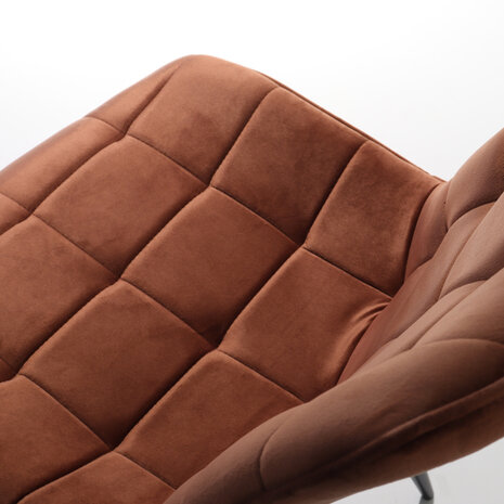 Lizzely Garden & Living Chaise de salle à manger De Vince velours marron Lizzely Garden & Living Chaise de salle à manger De Vince velours marron