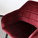 Lizzely Garden & Living Chaise de salle à manger Barbara rouge velours avec accoudoirs
