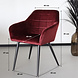 Lizzely Garden & Living Chaise de salle à manger Barbara rouge velours avec accoudoirs