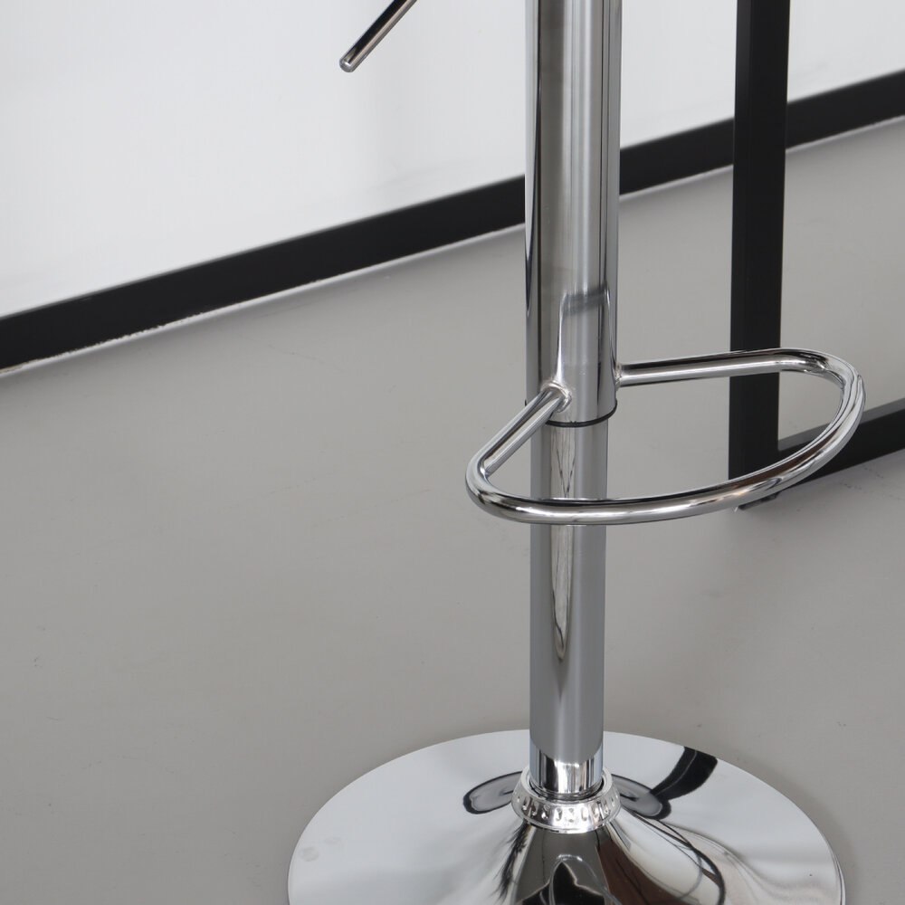 Tabouret de bar Anel simili cuir marron clair avec accoudoirs