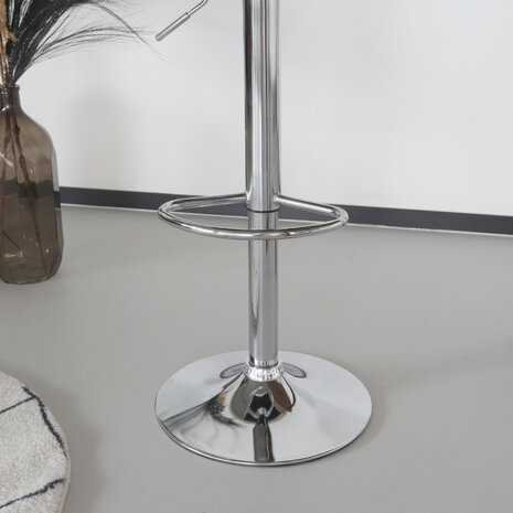 Lizzely Garden & Living Tabouret de bar Anel simili cuir marron clair avec accoudoirs