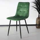 Chaise de salle à manger Catoo velours vert foncé