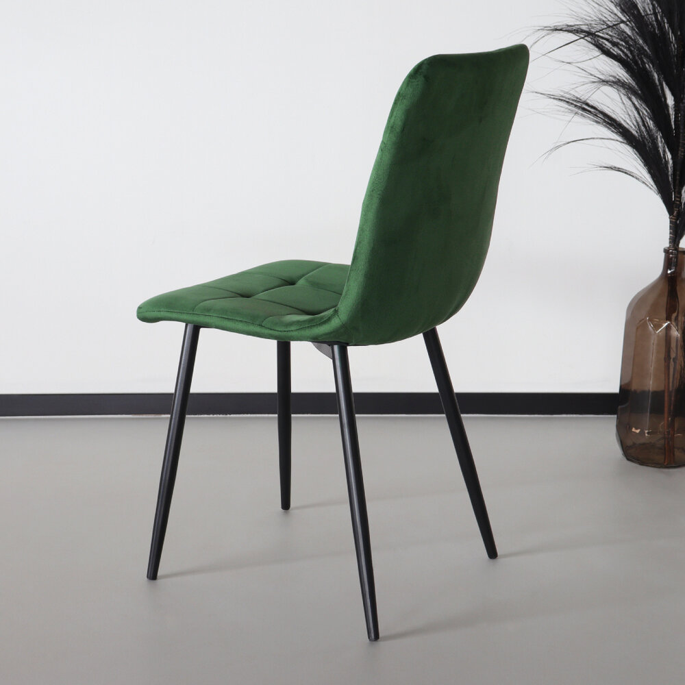 Chaise de salle à manger Catoo velours vert foncé Chaise de salle à manger Catoo velours vert foncé