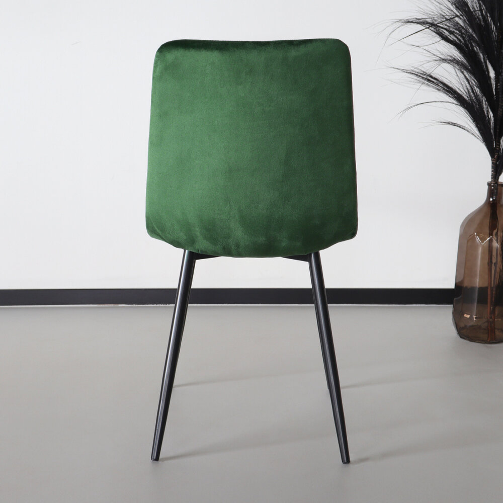 Chaise de salle à manger Catoo velours vert foncé Chaise de salle à manger Catoo velours vert foncé