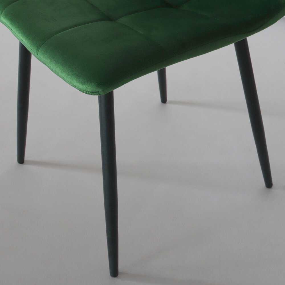 Chaise de salle à manger Catoo velours vert foncé Chaise de salle à manger Catoo velours vert foncé