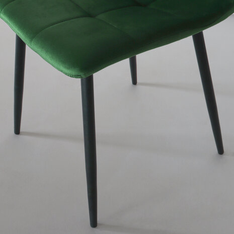 Lizzely Garden & Living Chaise de salle à manger Catoo velours vert foncé Lizzely Garden & Living Chaise de salle à manger Catoo velours vert foncé