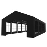 Lizzely Garden & Living Tente de réception 5x10m semi professionnelle 180 gr/m² PE noir tonnelle de jardin Lizzely Garden & Living Tente de réception 5x10m semi professionnelle 180 gr/m² PE noir tonnelle de jardin