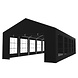 Lizzely Garden & Living Tente de réception 5x10m semi professionnelle 180 gr/m² PE noir tonnelle de jardin Lizzely Garden & Living Tente de réception 5x10m semi professionnelle 180 gr/m² PE noir tonnelle de jardin
