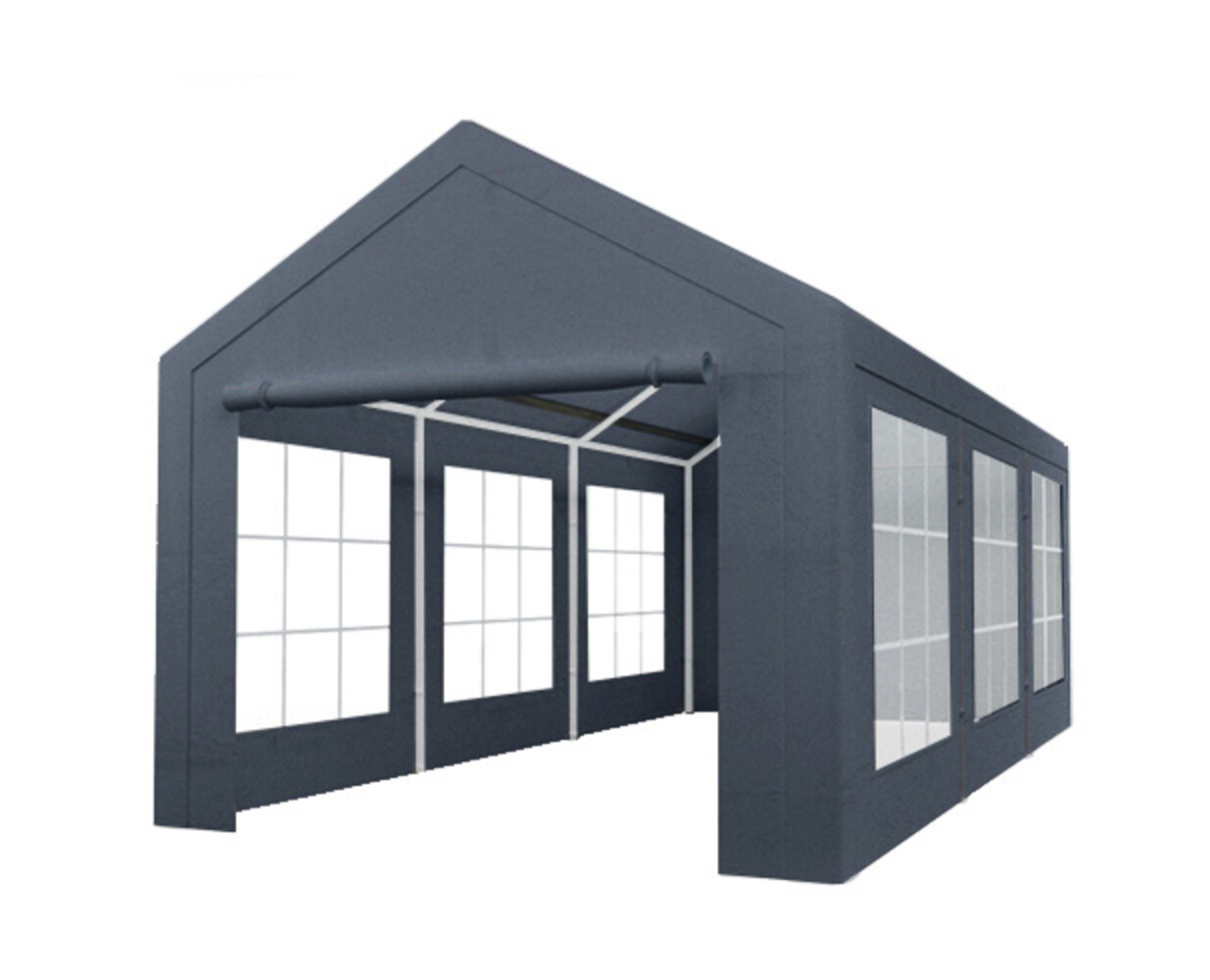 Tente de réception 3x6m semi prof 180 gr/m² PE gris Tente de réception 3x6m semi prof 180 gr/m² PE gris