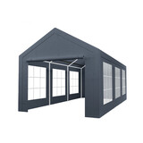 Lizzely Garden & Living Tente de réception 3x6m semi prof 180 gr/m² PE gris