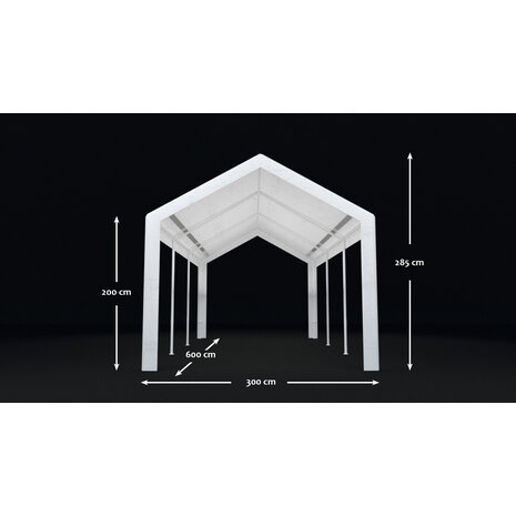 Lizzely Garden & Living Tente de réception 3x6m semi prof 180 gr/m² PE gris Lizzely Garden & Living Tente de réception 3x6m semi prof 180 gr/m² PE gris