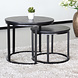 Lizzely Garden & Living Table basse en 2 parties Rutger style industriel table d'appoint Lizzely Garden & Living Table basse en 2 parties Rutger style industriel table d'appoint