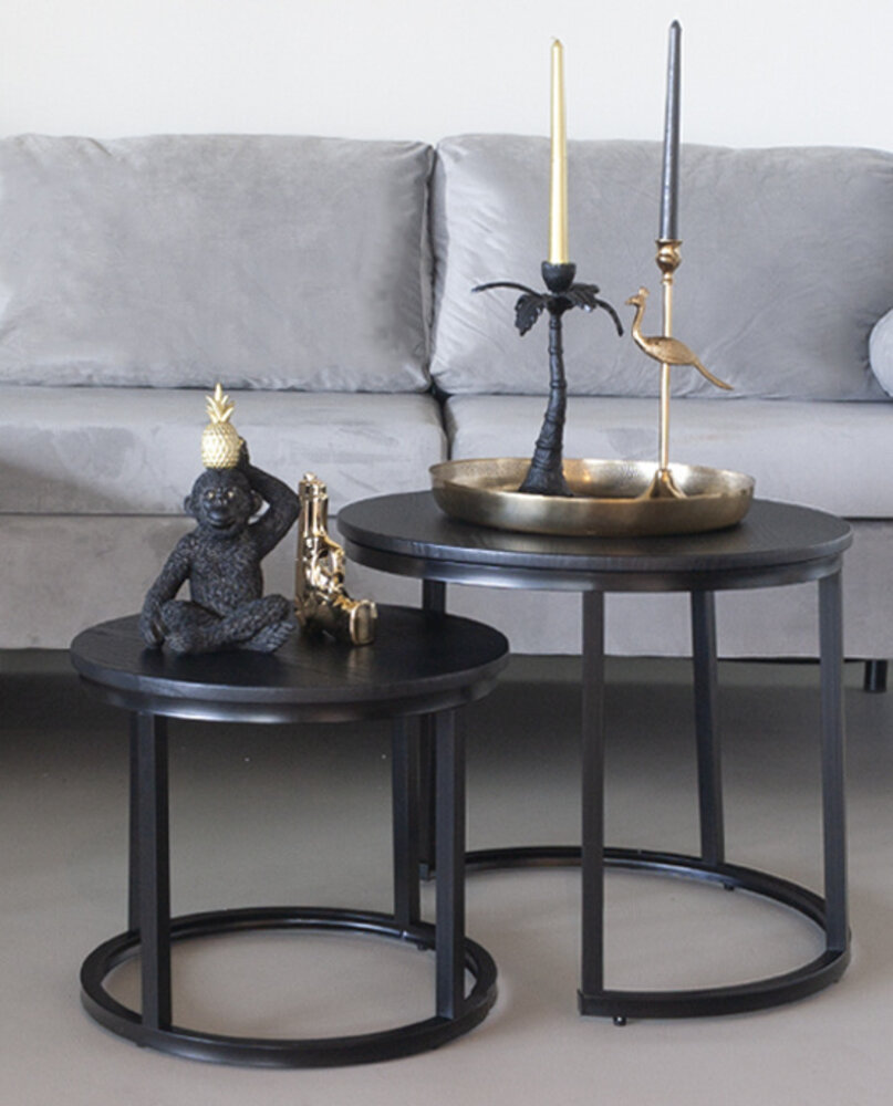 Table basse en 2 parties Rutger style industriel table d'appoint