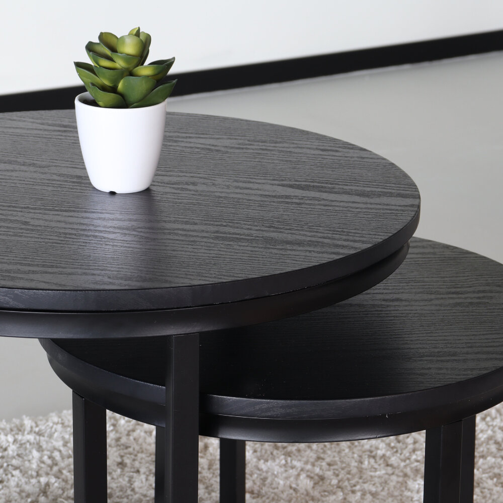 Table basse en 2 parties Rutger style industriel table d'appoint