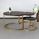 Lizzely Garden & Living Table basse en 3 pièces Kiki noir/or industriel Lizzely Garden & Living Table basse en 3 pièces Kiki noir/or industriel