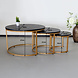 Lizzely Garden & Living Table basse en 3 pièces Kiki noir/or industriel Lizzely Garden & Living Table basse en 3 pièces Kiki noir/or industriel