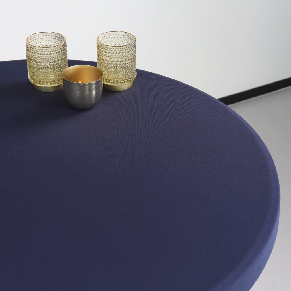 Housse pour table haute mange debout 80cm bleu foncé Housse pour table haute mange debout 80cm bleu foncé