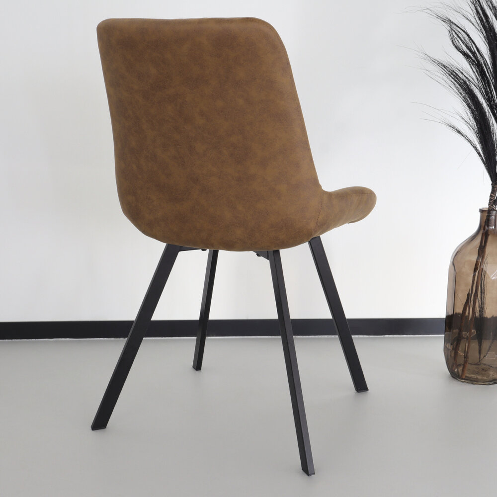Chaise de salle à manger Susta cognac