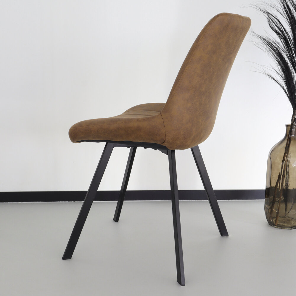 Chaise de salle à manger Susta cognac