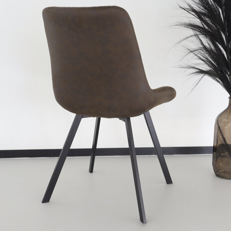 Lizzely Garden & Living Chaise de salle à manger Susta marron