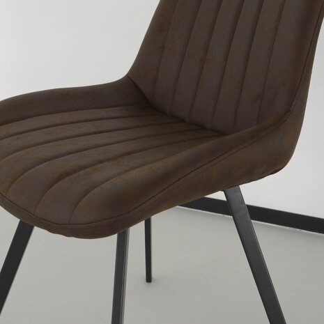 Lizzely Garden & Living Chaise de salle à manger Susta marron