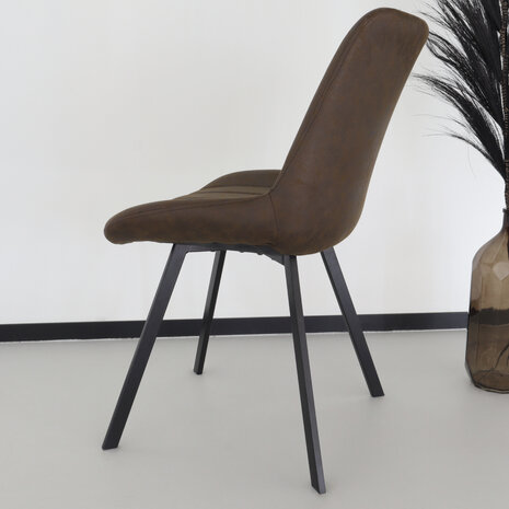 Lizzely Garden & Living Chaise de salle à manger Susta marron